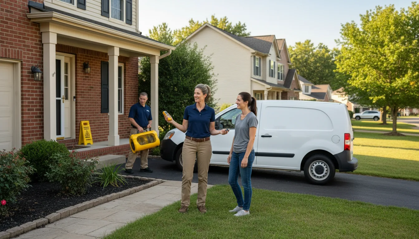 Residential water damage restoration in Star City, WV